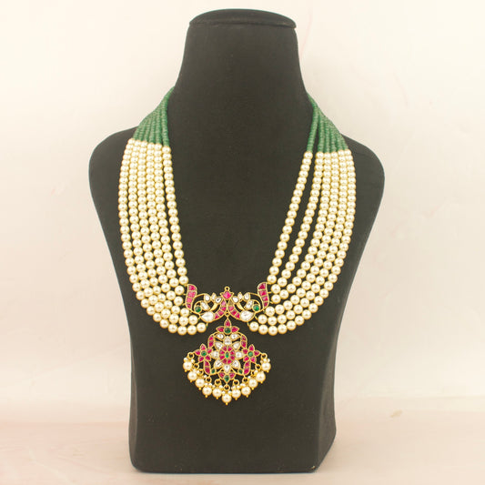Bridal Wear Jadau Kundan Beads Mala