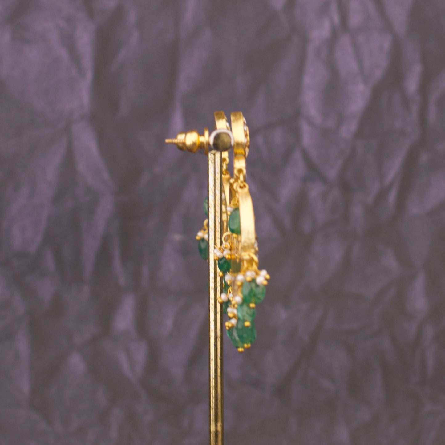 Enchanted Glow Jadau Kundan Chandbali Earring