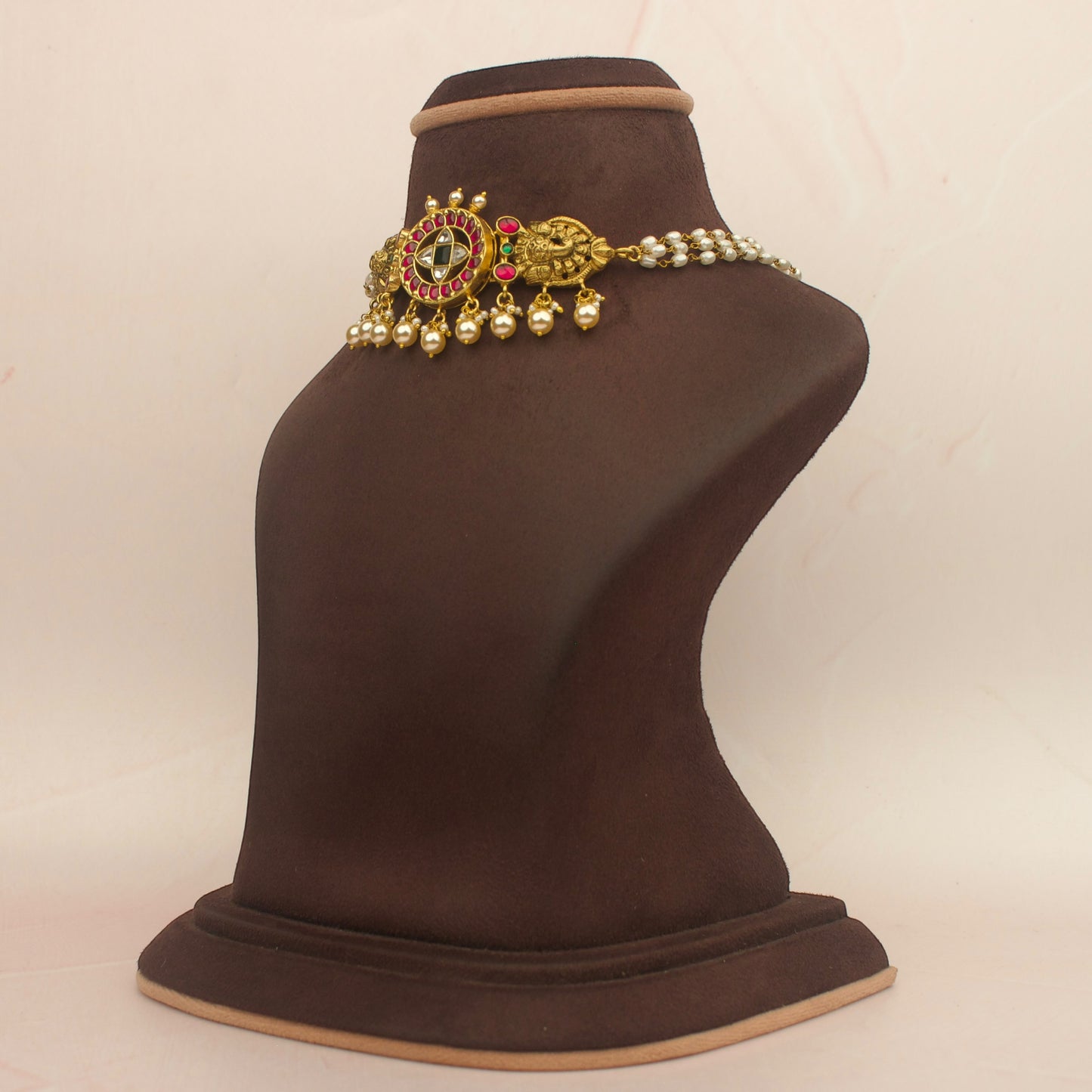 Nakshi Kundan Pearl Choker