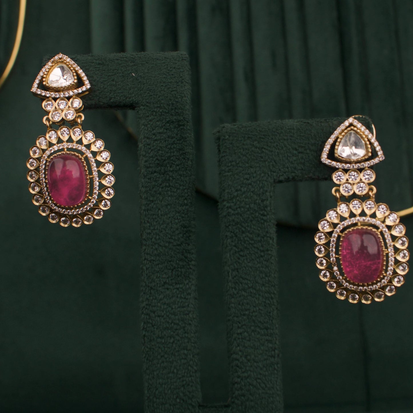 Nita Ambani Inspired Victorian Polki Necklace Set