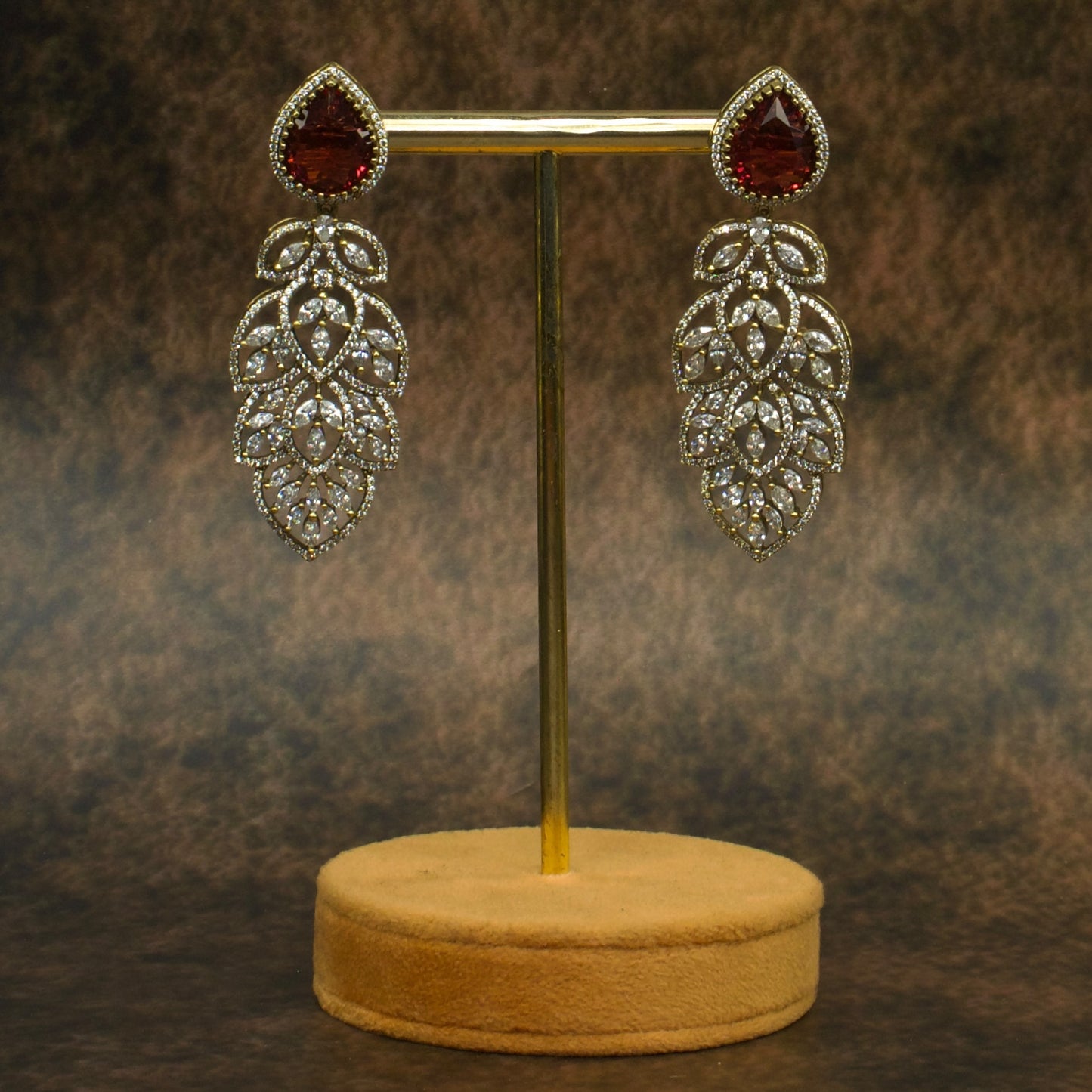 Dazzling Elegance: Victorian Zirconia Earrings with high quality Victorian finish