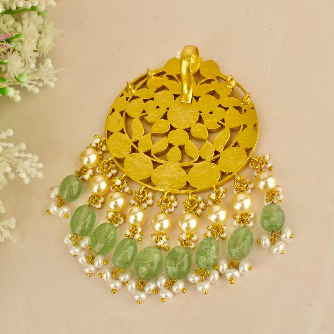 Bridal Exquisite floral Design Jadau Kundan Locket