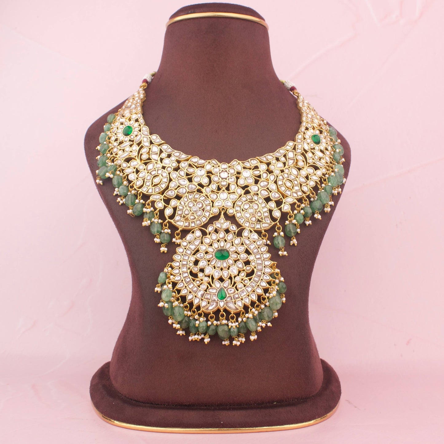 Bridal Edition Jadau Kundan Chand Locket Shaped Necklace