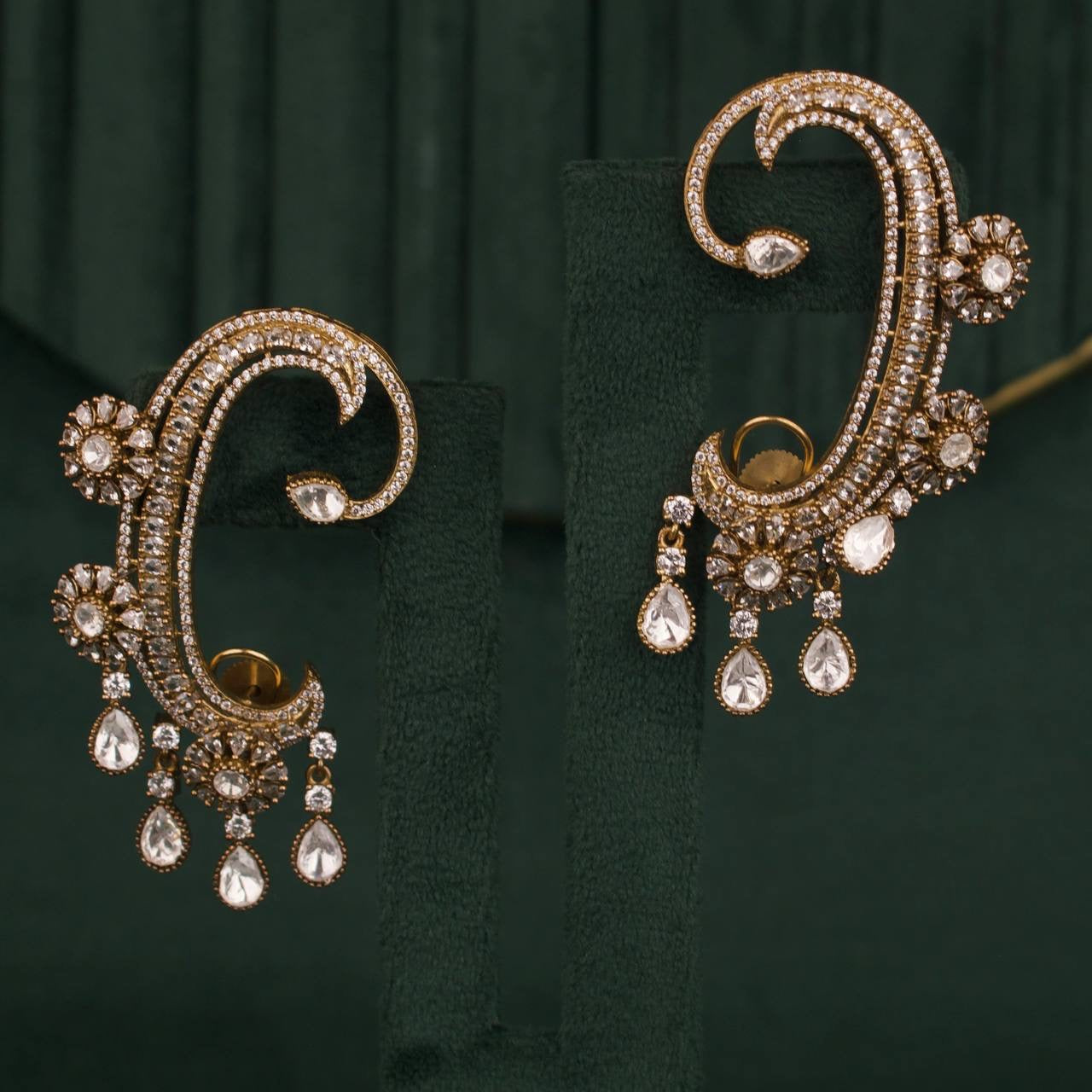 Trending Victorian Polki Full jaan / Earcuff Earrings