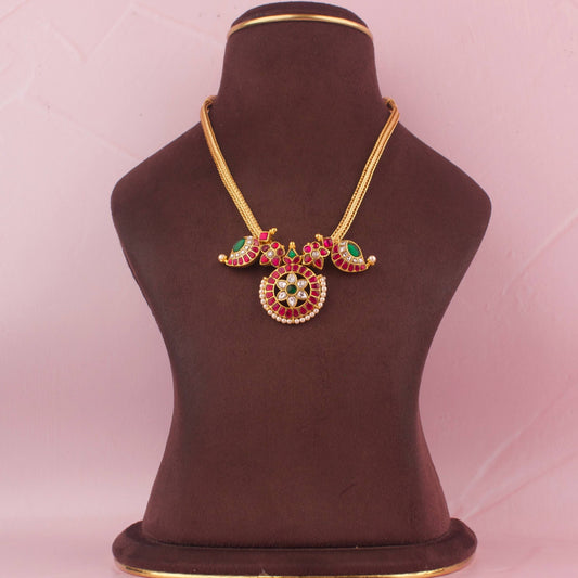 Gold Style Jadau Kundan Nantad Necklace