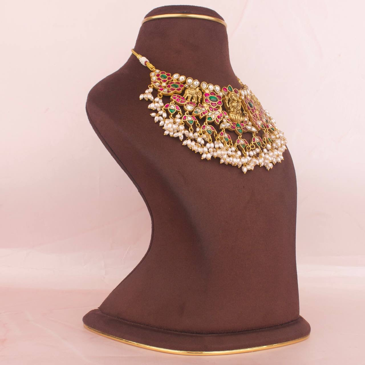 Fabulous Jadau Kundan Short Guttapusalu Necklace + Choker