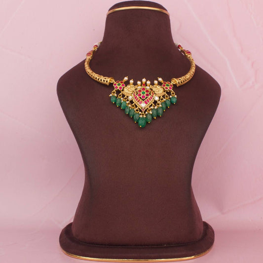 Floral Heritage Design Jadau Kundan Kanti and Necklace