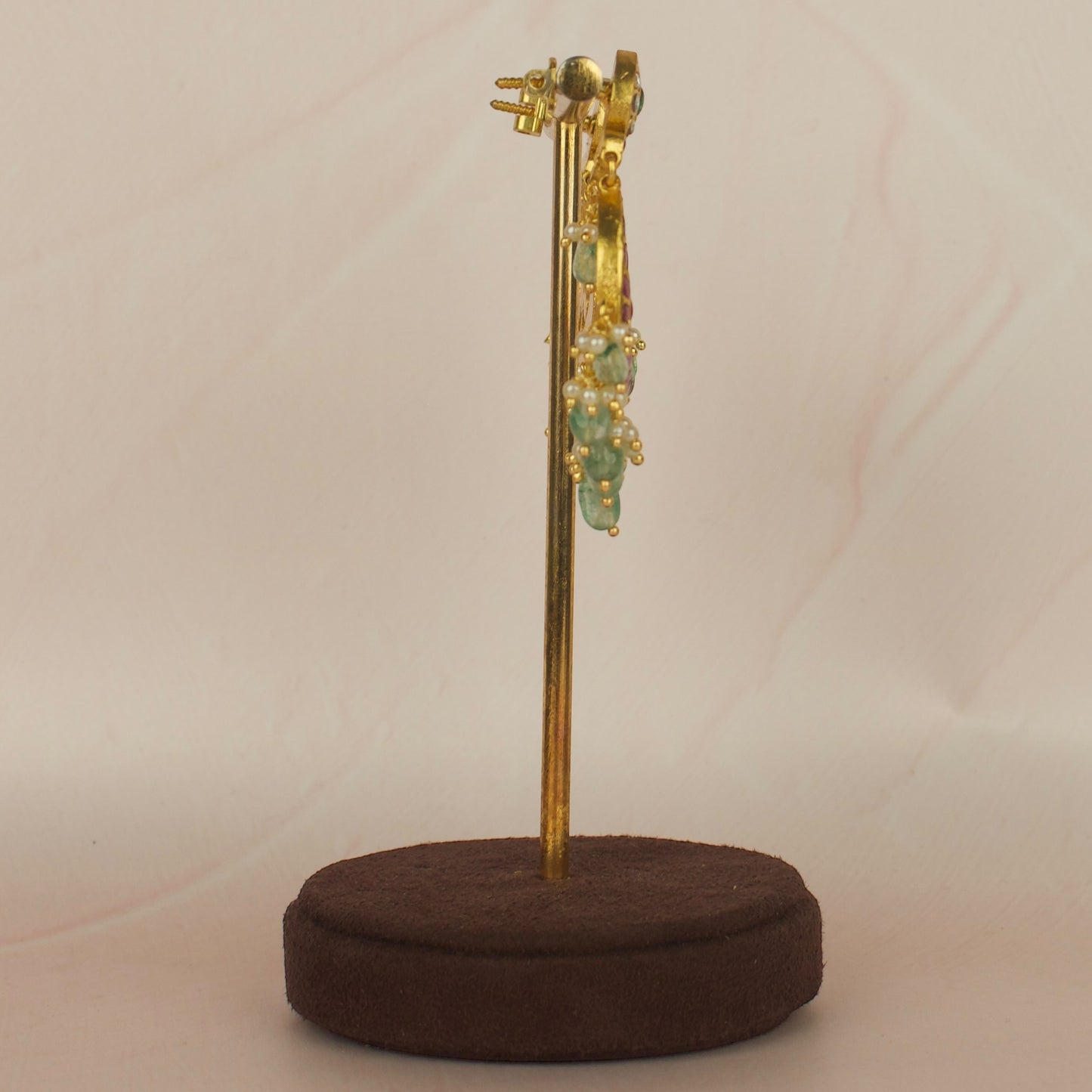 Enchanted Glow Jadau Kundan Chandbali Earring