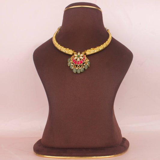 Sleek Jadau Kundan Kanti Necklace
