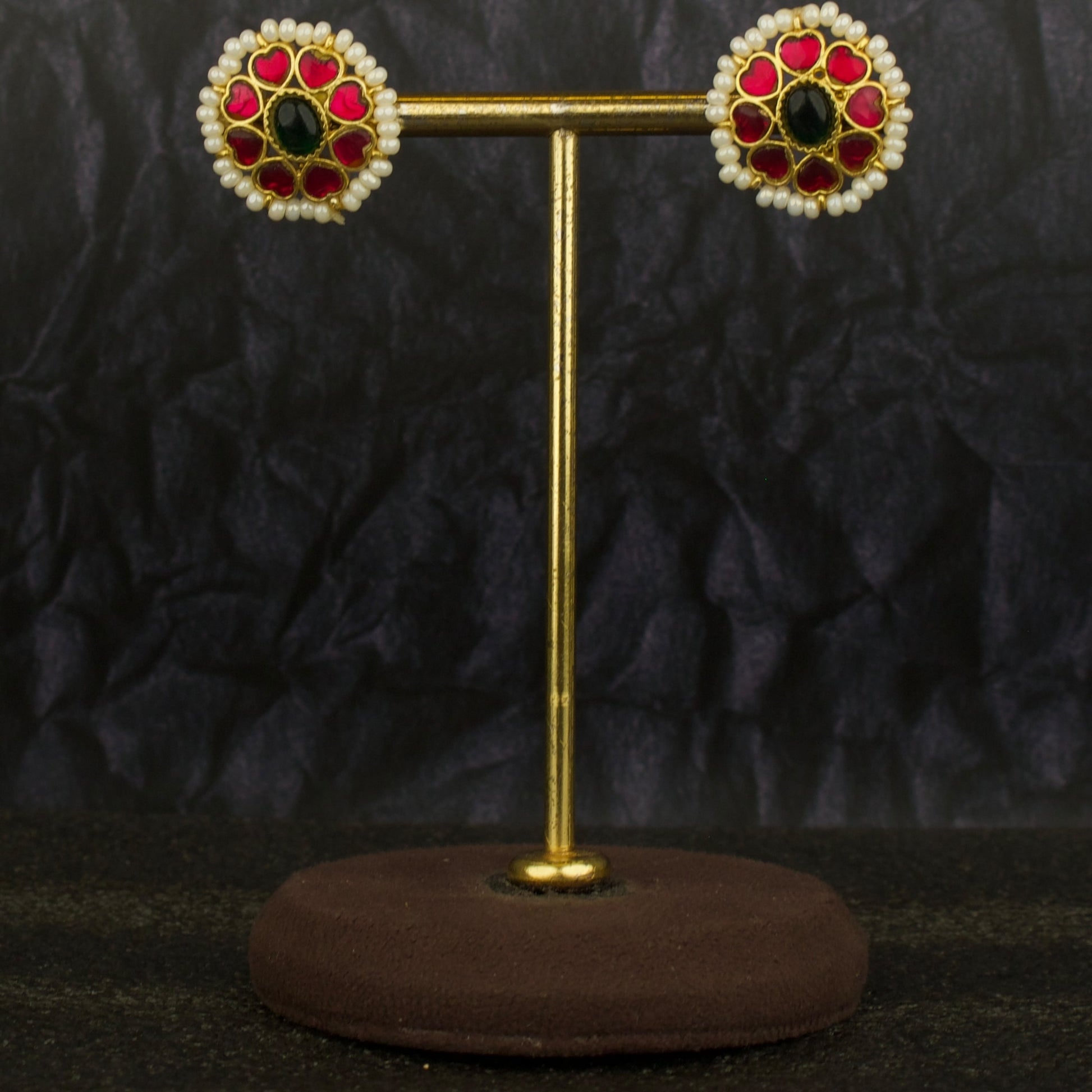 Impressive Jadau Kundan Stud Earrings