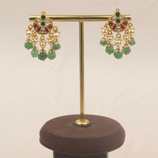 Gold Plated Jadau Kundan Laak Work Studs