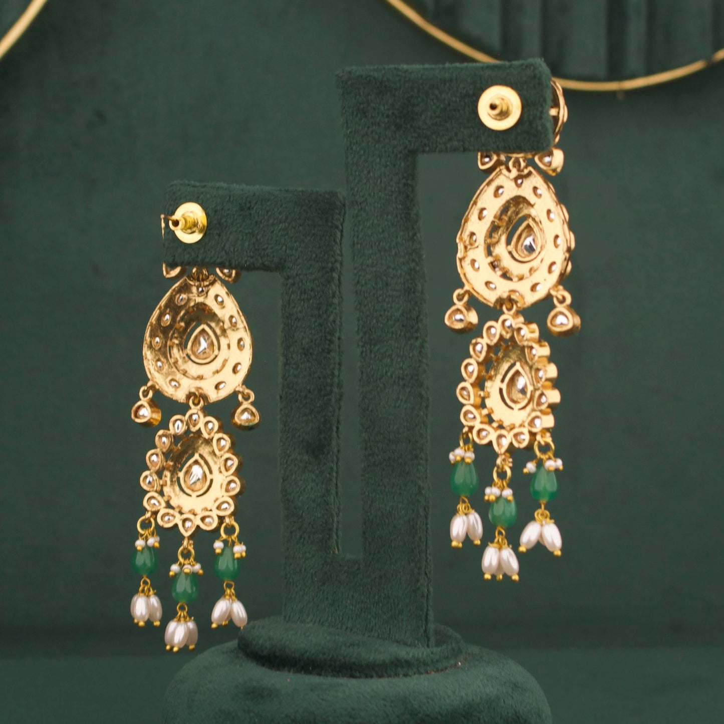 Bridal Victorian Emerald Necklace With Matching Earrings