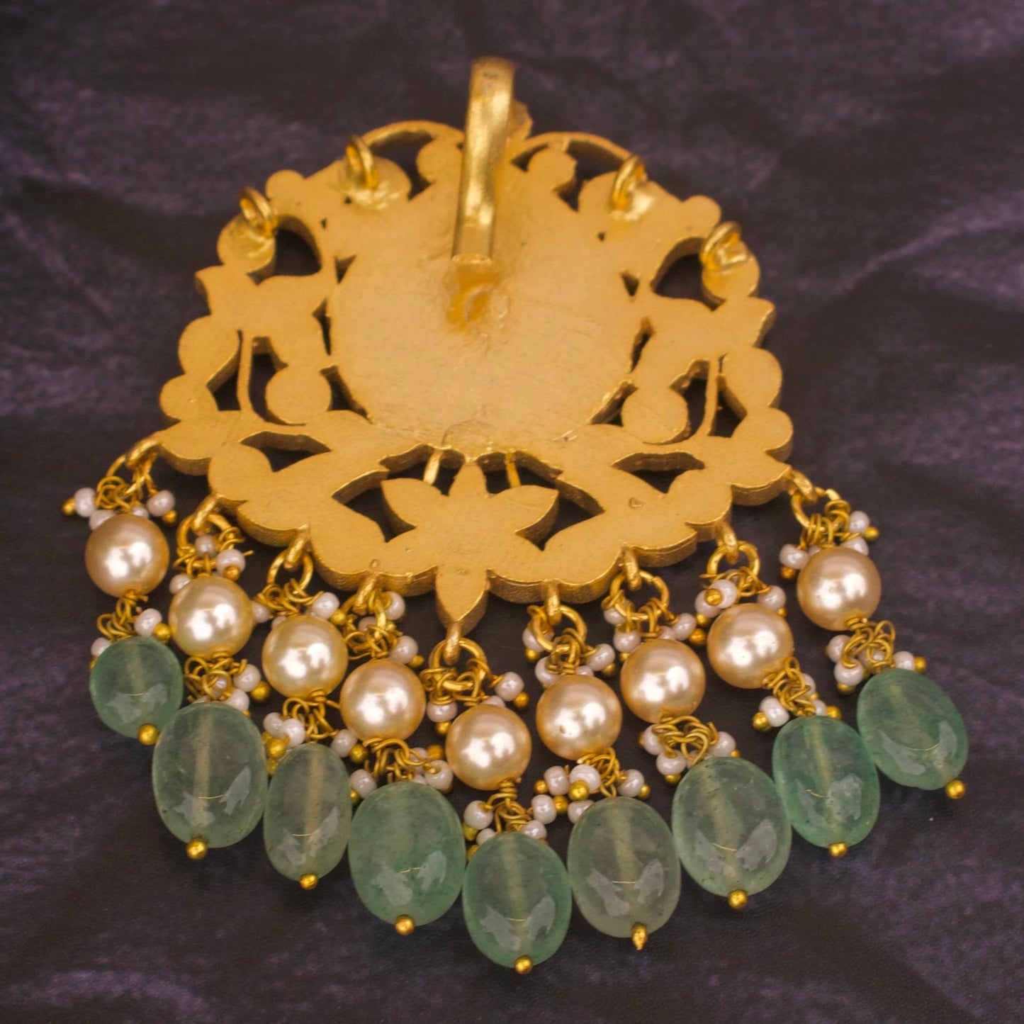 Heritage Jadau Kundan Pendant - Timeless Heritage Style - DULHAN JEWELS