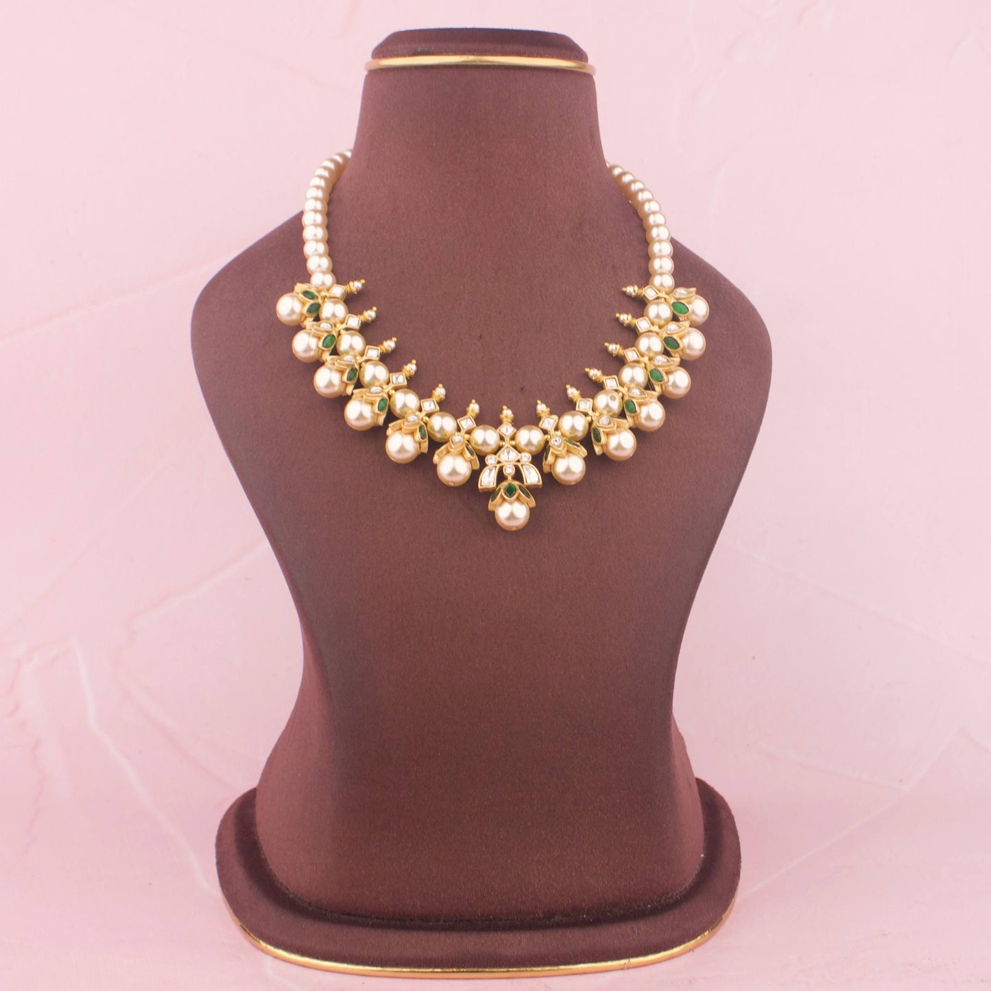 Fresh Water Pearls Mala With Matching Earrings