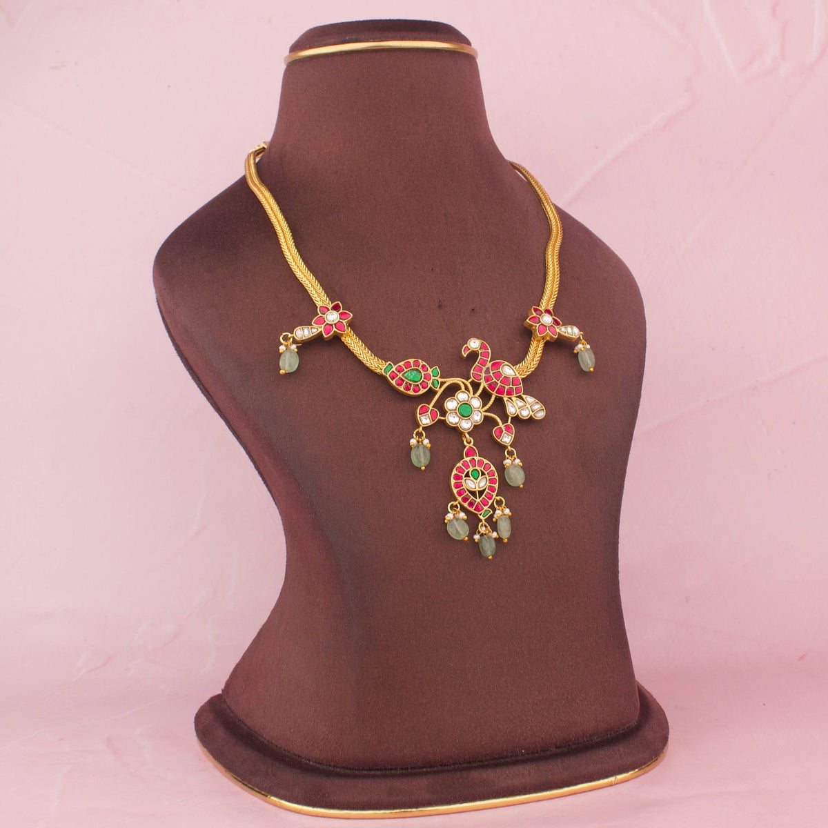 Unique 	Jadau Kundan Nantad Necklace