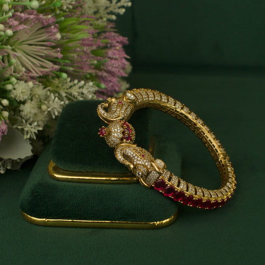 Grand Victorian Bracelet With Elephant Designhi by DULHAN JEWELS