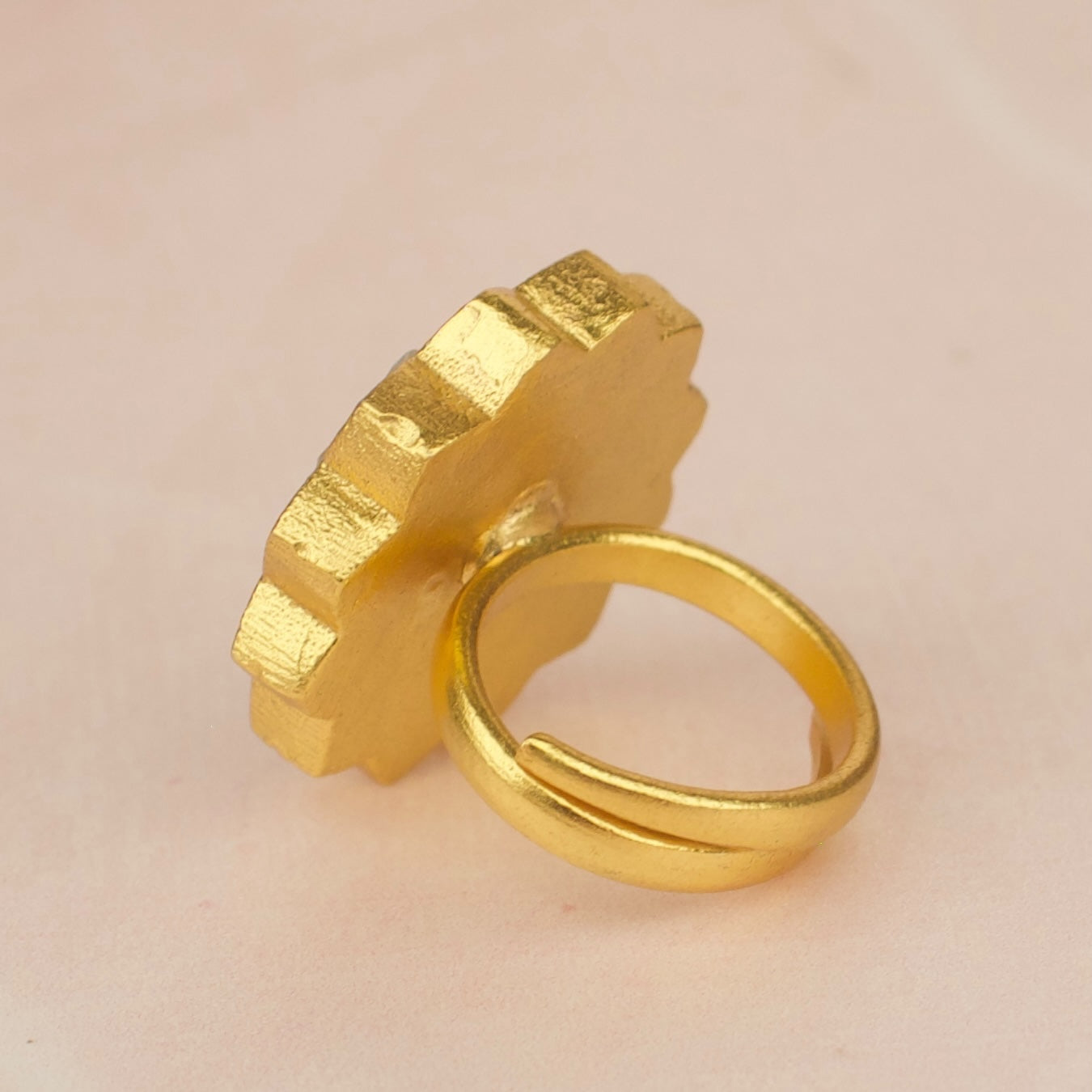 Gold Style Jadau Kundan Finger Ring