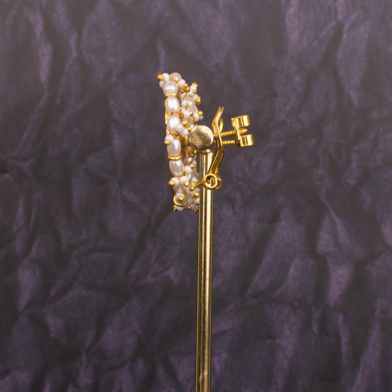 Multi Coloured Jadau Kundan Stud Earrings