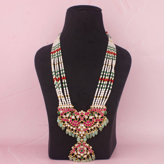 Gold Inspired Designer Jadau Kundan Rani Haar