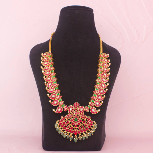 Designer 2-in-1 Jadau Kundan Mango Haram With Pendant