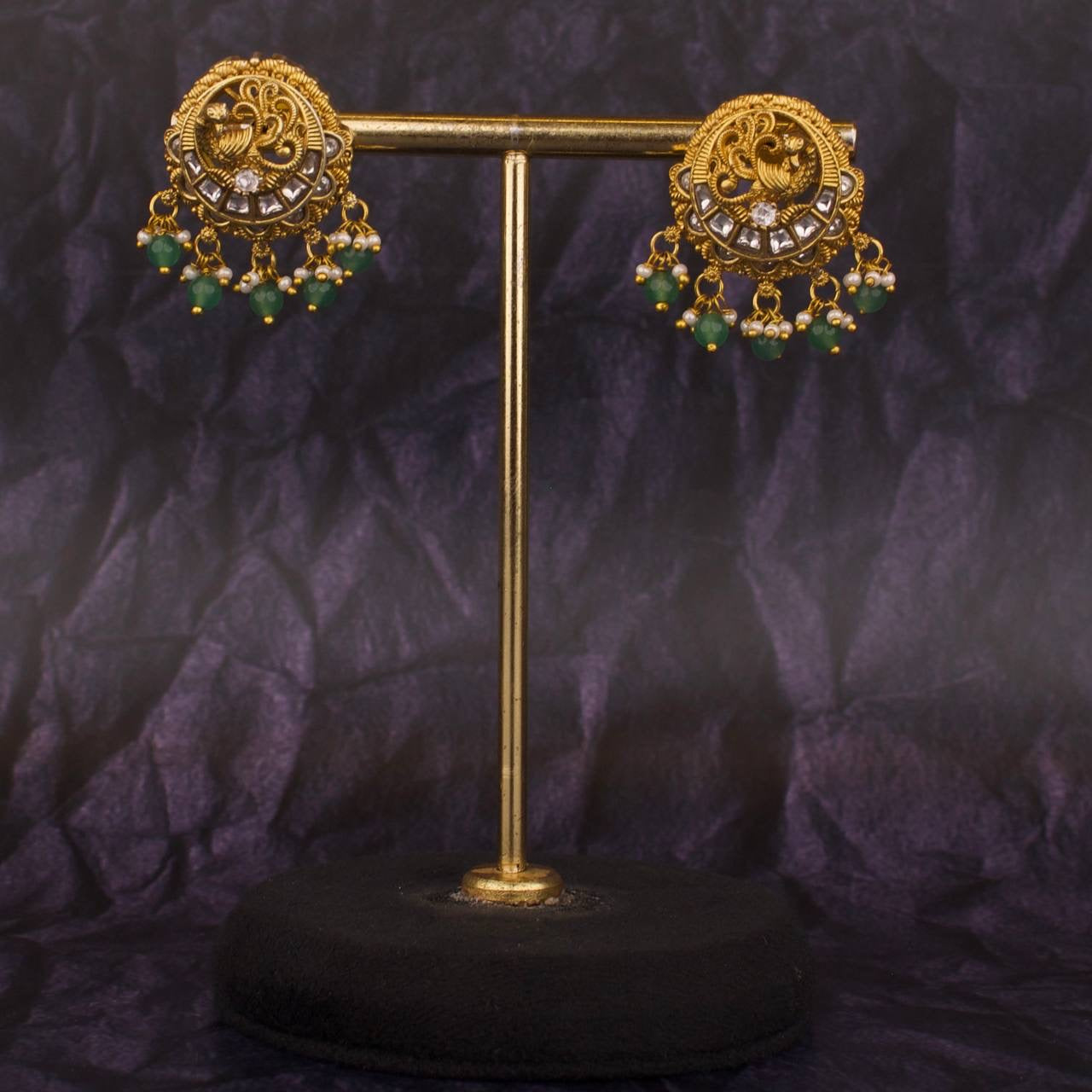 Nakas Kundan Stud Earrings