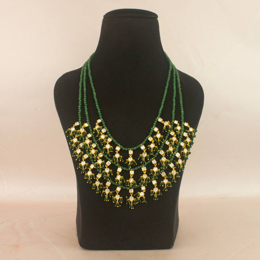 Sleek Step by Step Polki Beads Mala