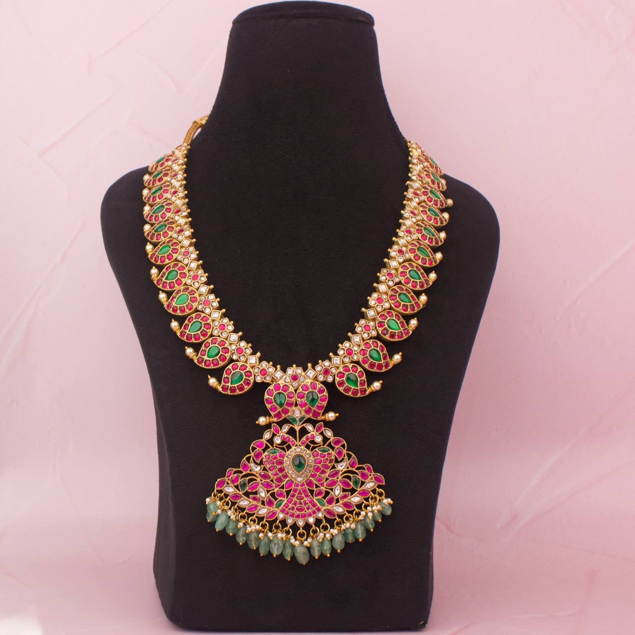 Triational South Indian Jadau Kundan Mango Haram