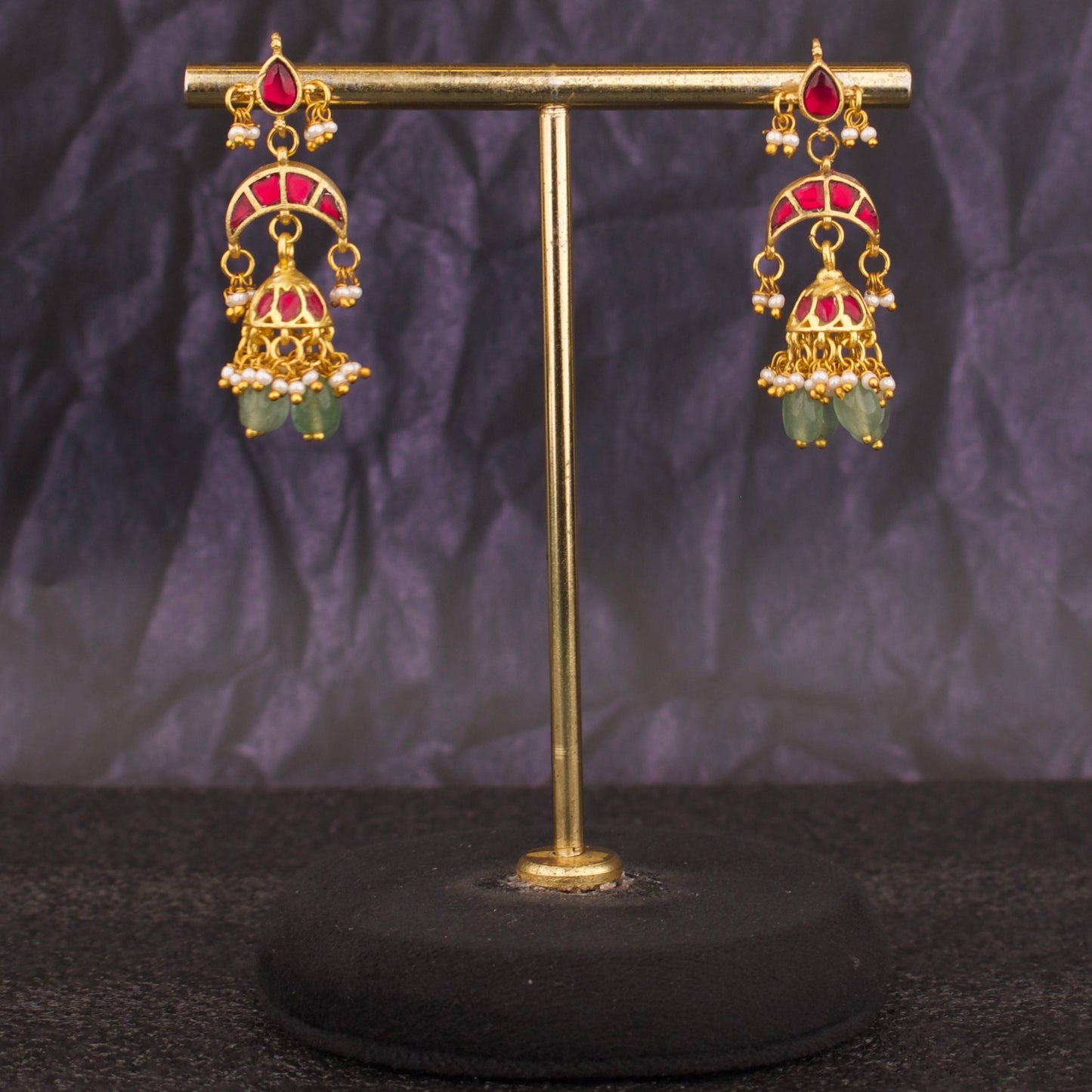 Timeless Jadau Kundan Step By Step Jhumki Earrings