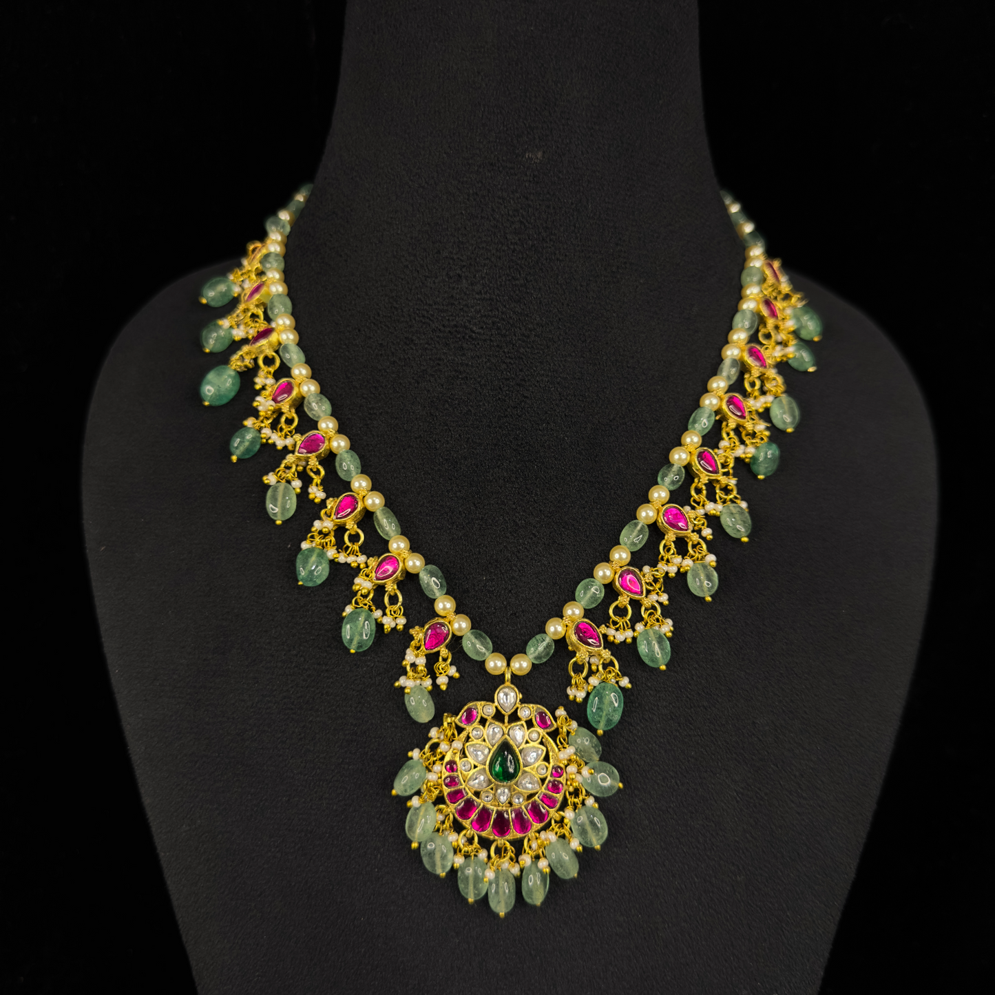 Traditionl Jadau Kundan Perl Necklace