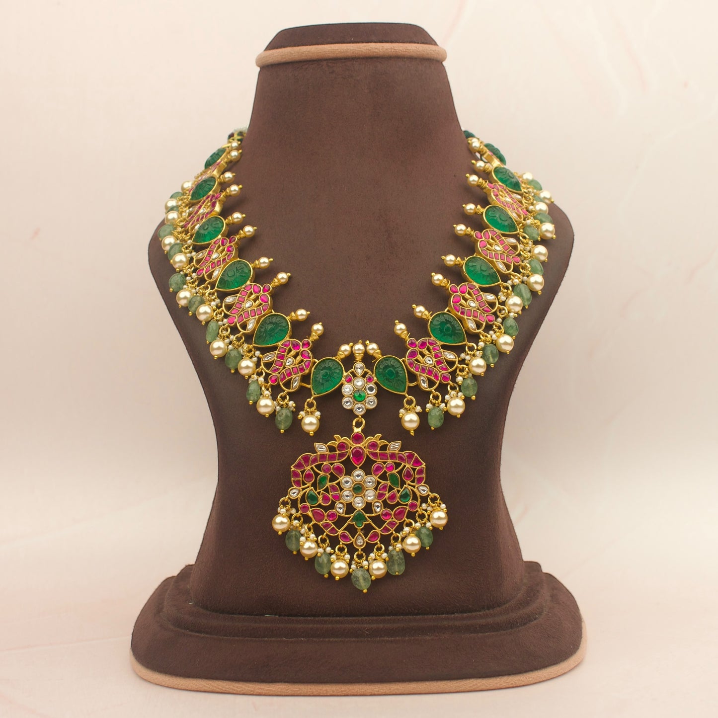 Traditional Peacock Design Jadau Kundan Jhumki ✨