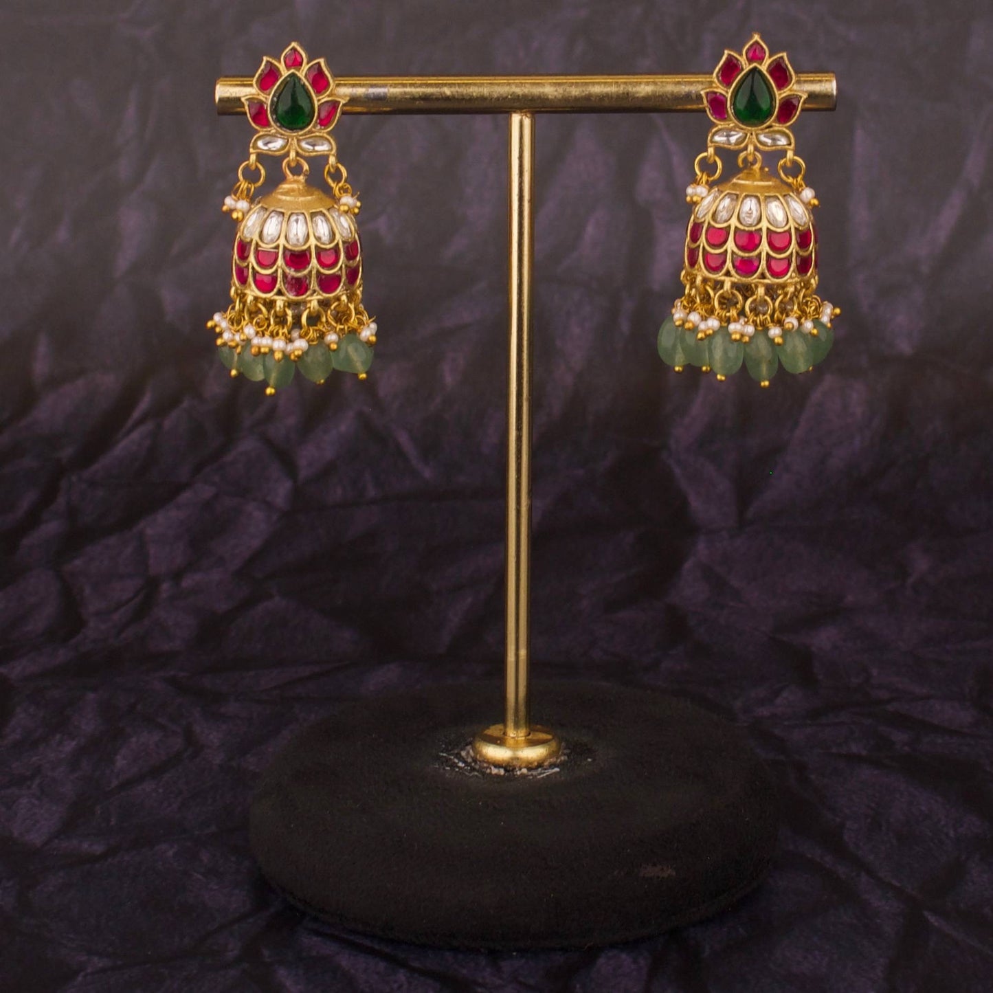 Exclusive Gold Plated Jadau Kundan Earrings – Timeless Statement