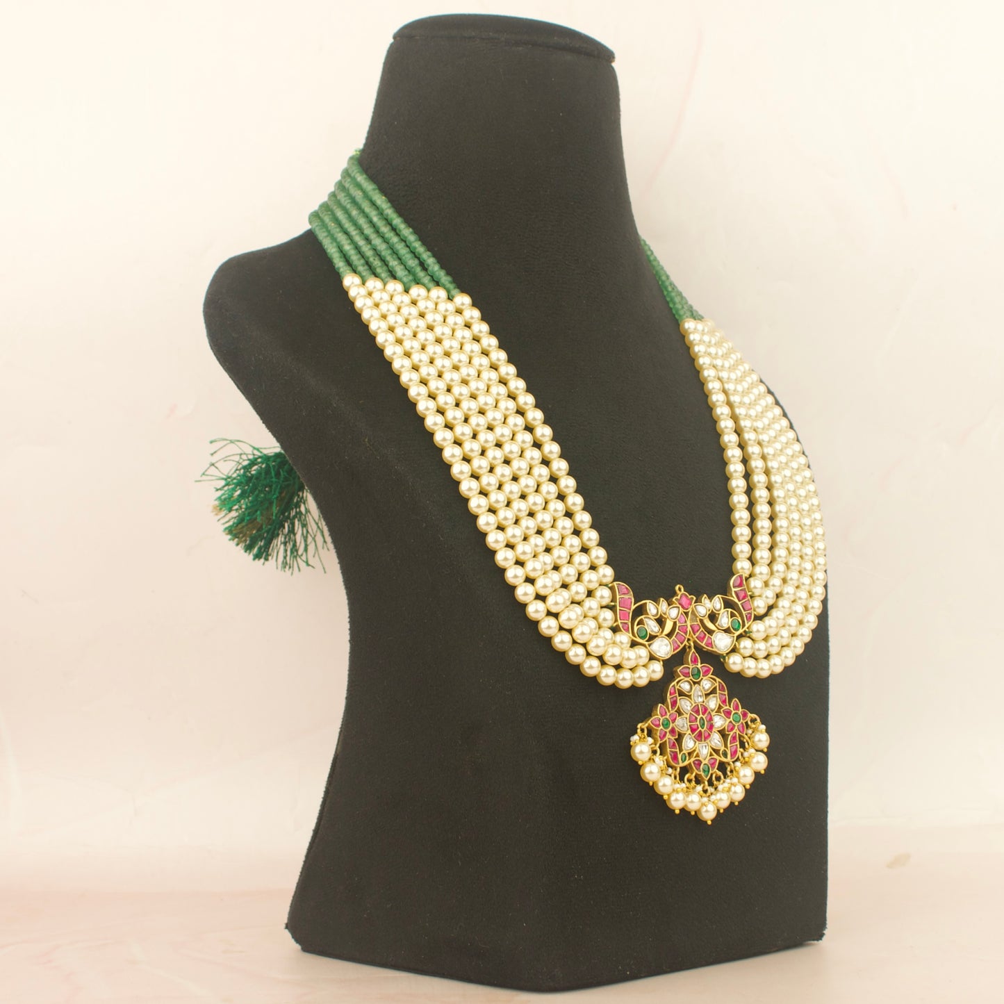 Bridal Wear Jadau Kundan Beads Mala