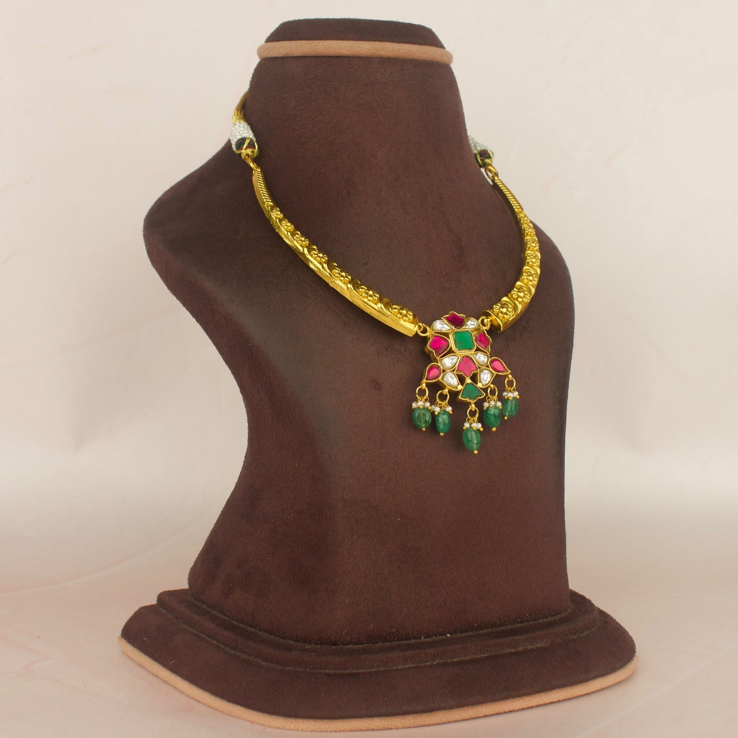 Floral elegance Design Jadau Kundan Kanti Necklace