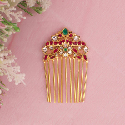 Multicolour Jadau Kundan HairPin