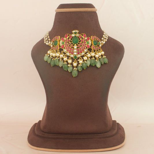 Dazzling Chand Bali Design Jadau Kundan Choker