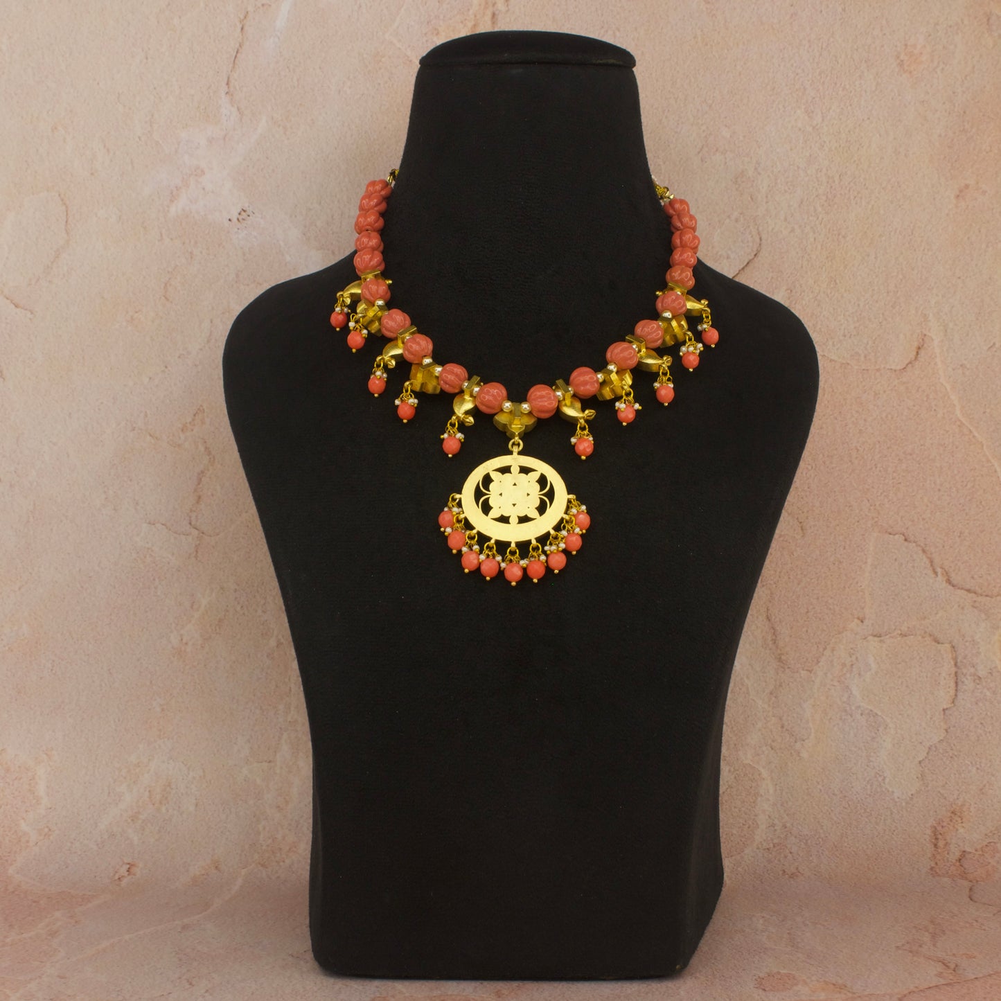 Jadau Kundan Beads Necklace Set