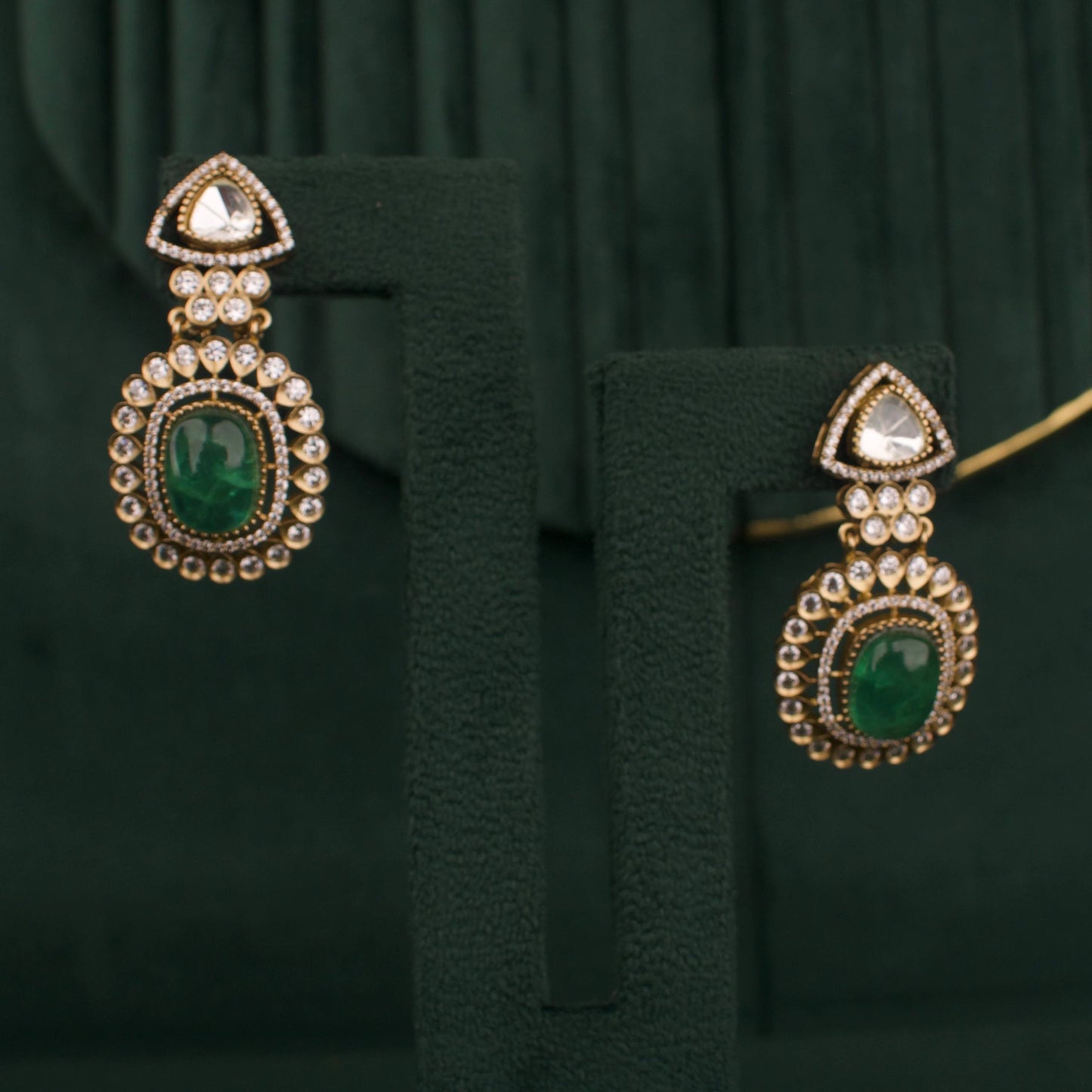 Nita Ambani Inspired Victorian Polki Necklace Set