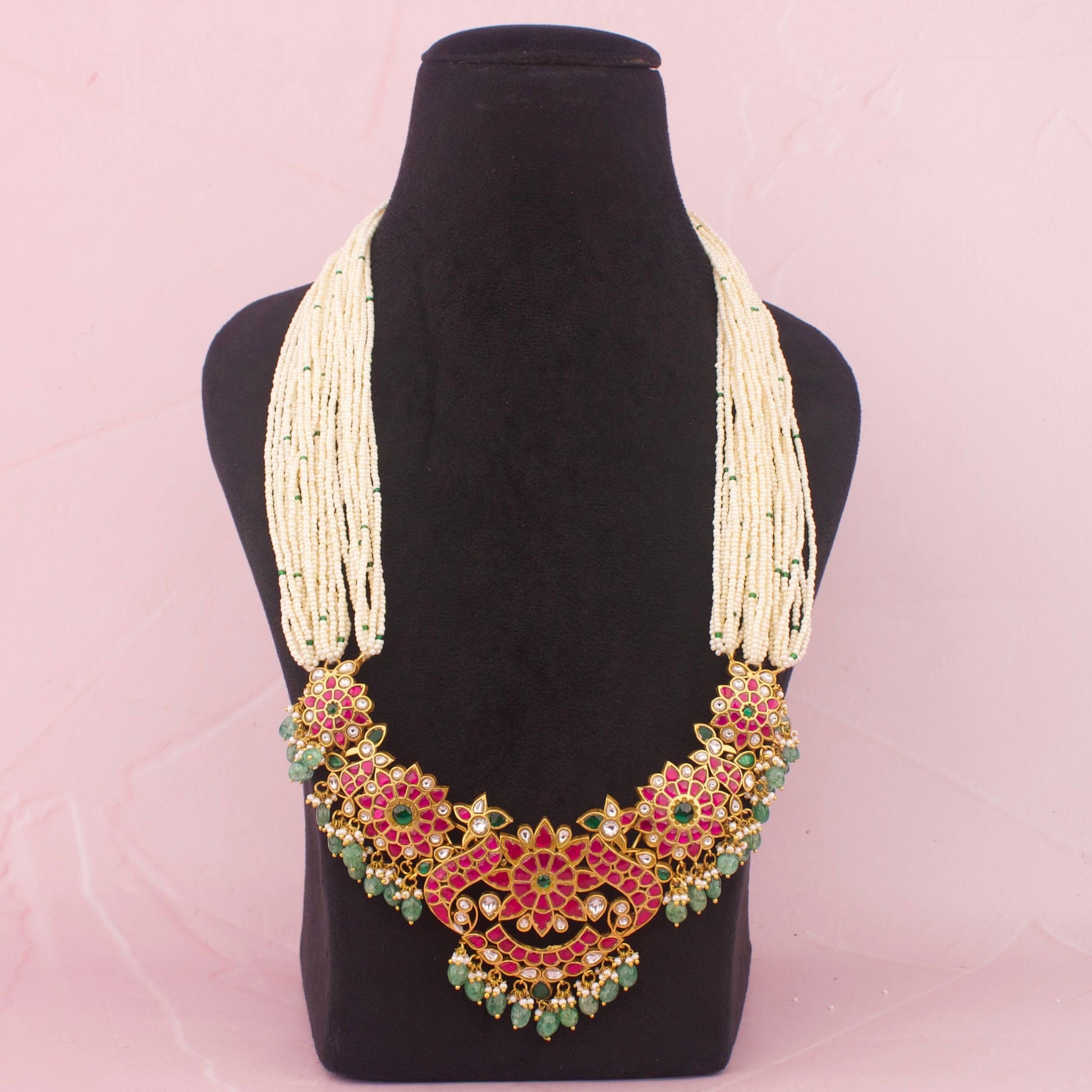 Traditional Bridal Jadau Kundan Rani Haram - Premium Indian Ethnic Jewelry | Dulhan Jewels