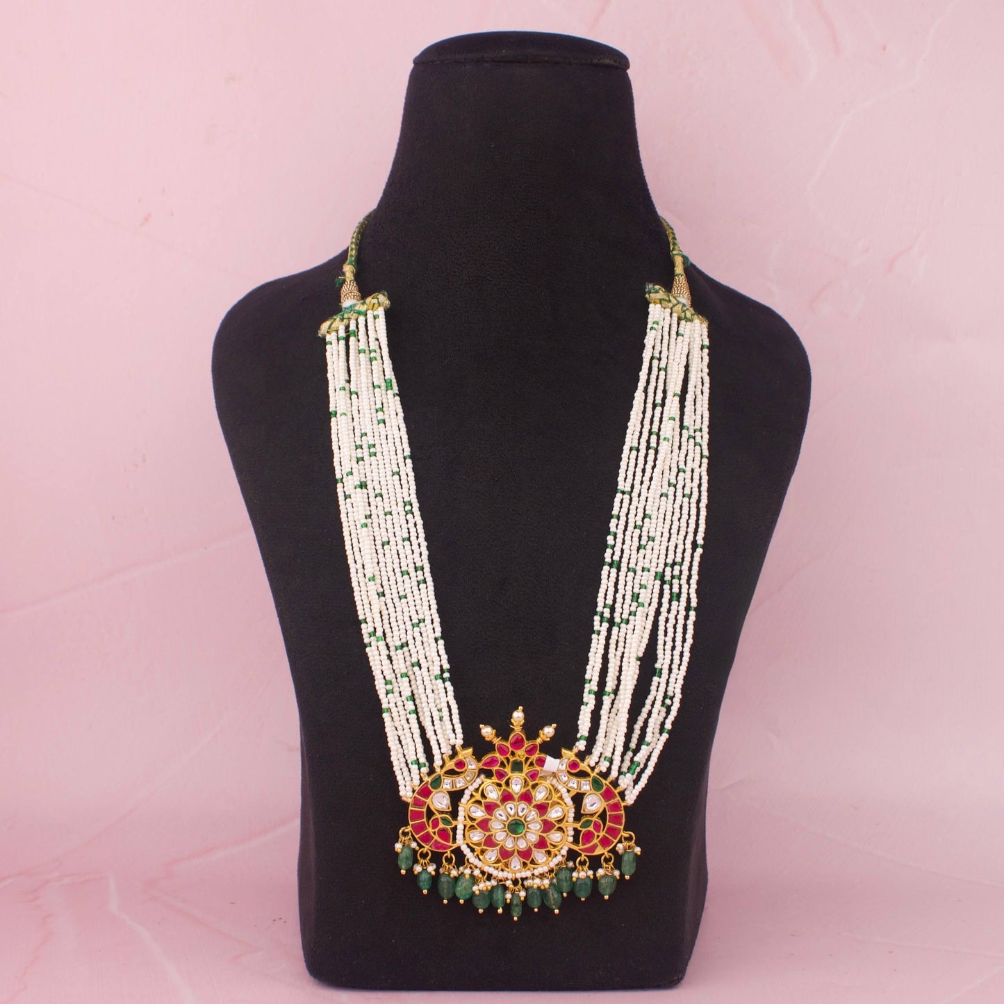 Gold Inspired Jadau Kundan Pearl Necklace