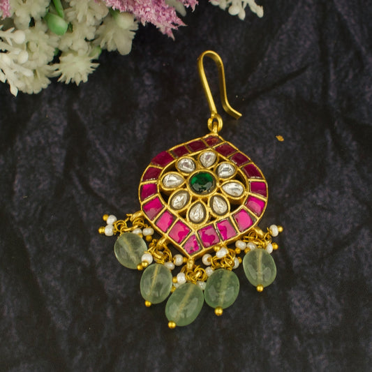 Executive floral Design Jadau Kundan Maang Tikka