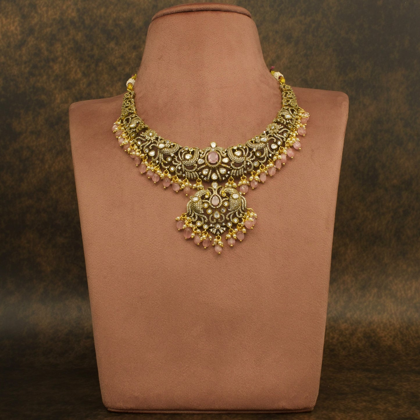 Victorian Polki Radiance Short Necklace Set