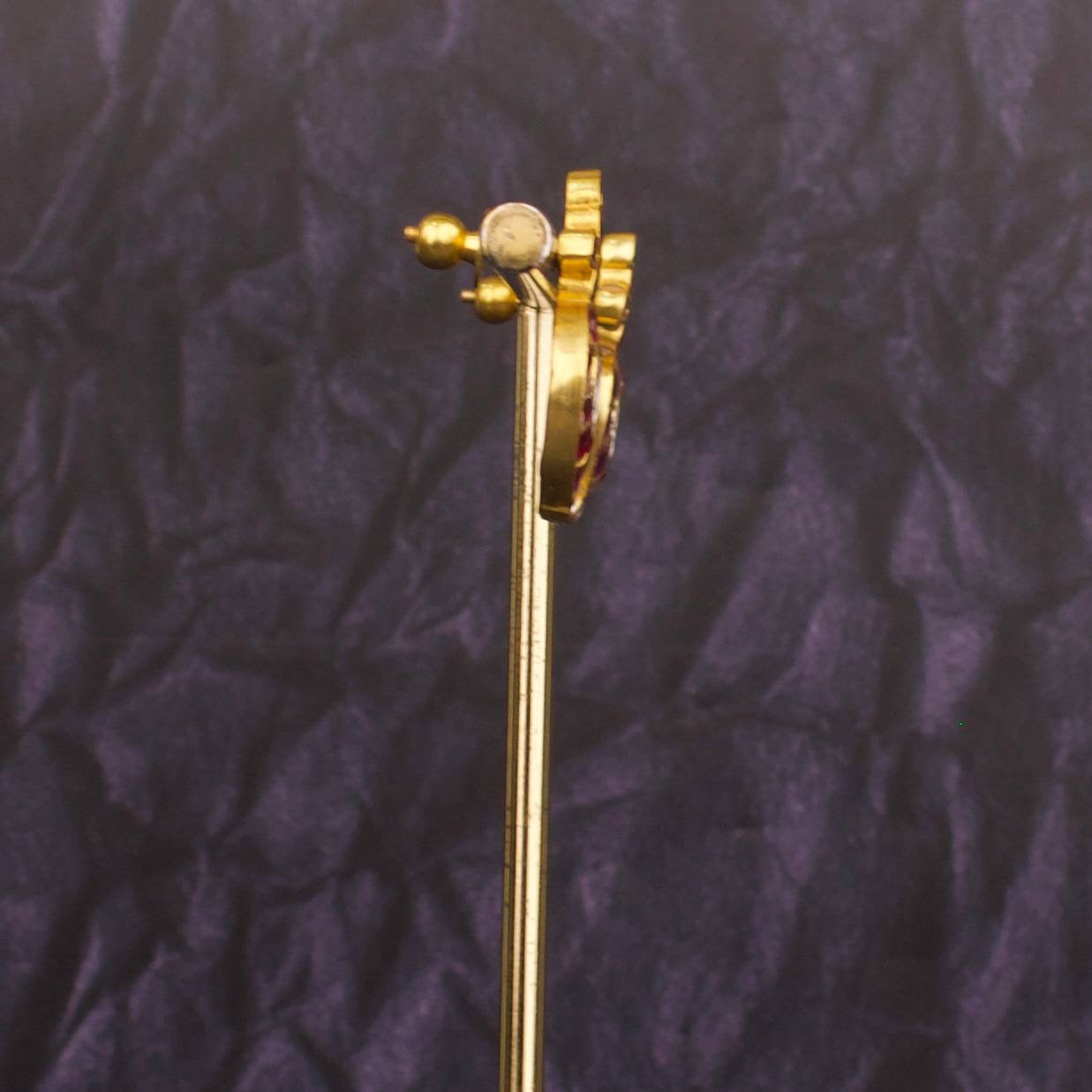 Traditional Jadau Kundan Mango Stud Earrings