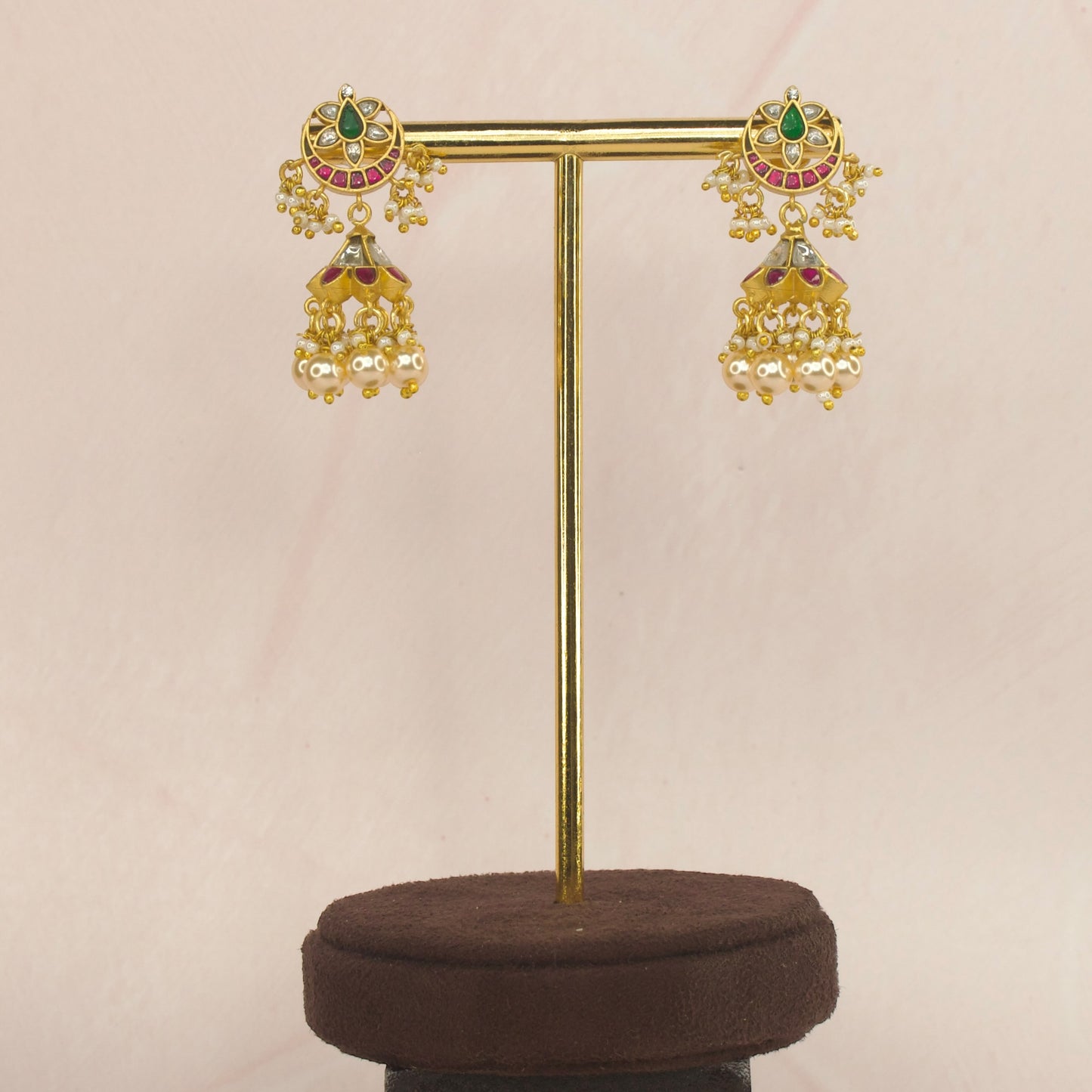 Kundan studded jadau kundan jhumki