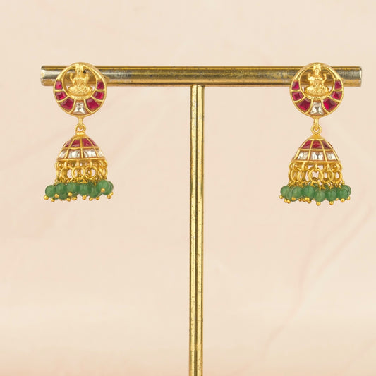 Laksmi Devi Design Studded Jadau Kundan Jhumki