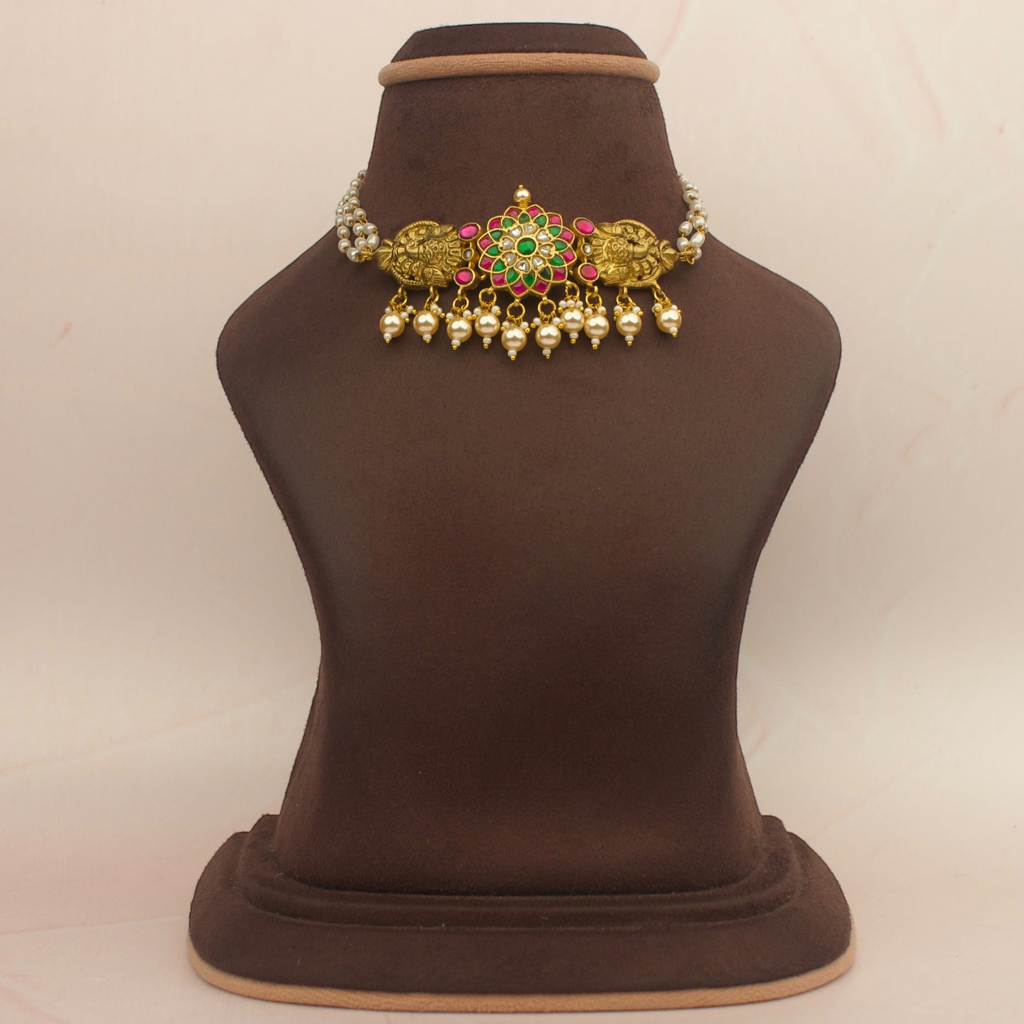 Nakshi Jadau Kundan Pearl Choker