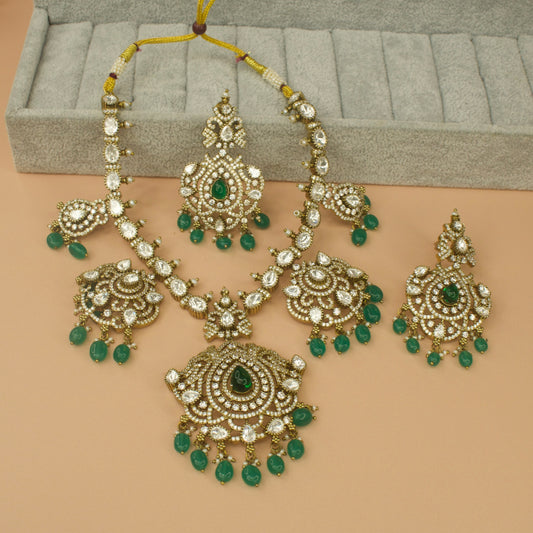 Victorian Polki Grandeur Necklace Set