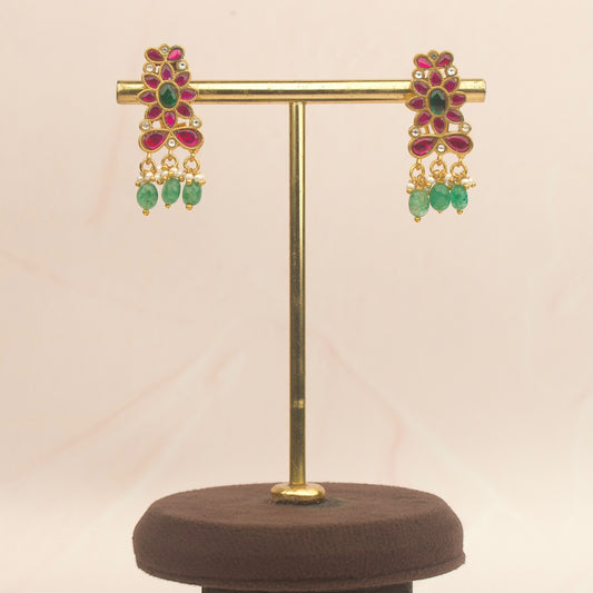 Floral design Jadau Kundan Ear Tops