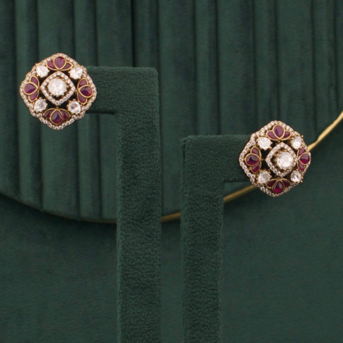 Unique Design Victorian Stud Earrings
