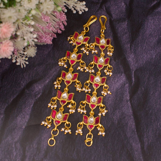 Jadau Kundan Mattil Earchain