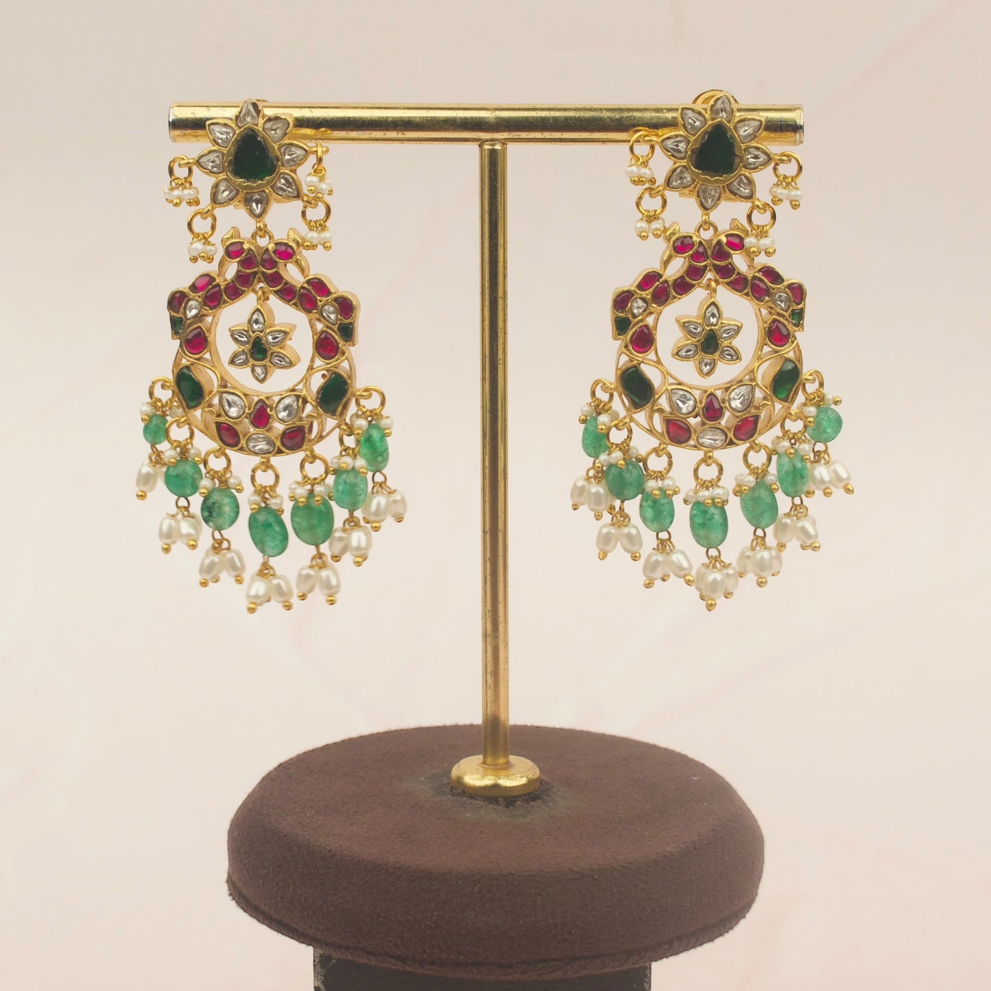 Regal Jadau Kundan Chandbali Earrings